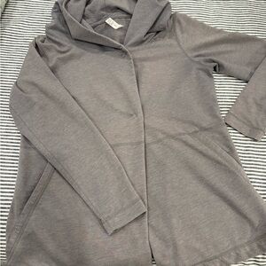 Grey Hooded Shawl Cardigan/Jacket